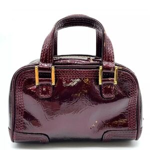 Loewe Brown Satchel with Luxe Glossy Finish